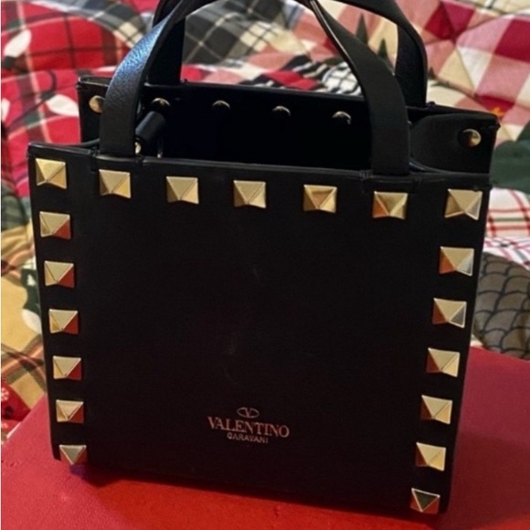 Valentino Garavani Black Mini Bag with Gold Studs - Picture 4 of 16